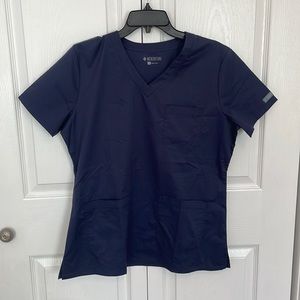 NWOT navy Medcouture scrub top: Womens xs and medium